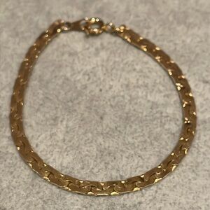 7” Gold Plated Link Bracelet vintage 80’s